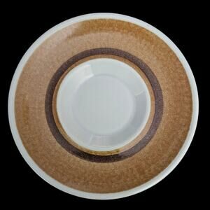 Franciscan Earthenware Saucers Brown Floral Medallion Vintage Set of 4